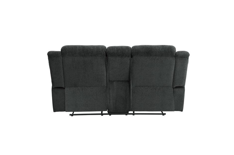 Homelegance - Nutmeg Charcoal Double Reclining Love Seat With Center Console - 9901Cc-2