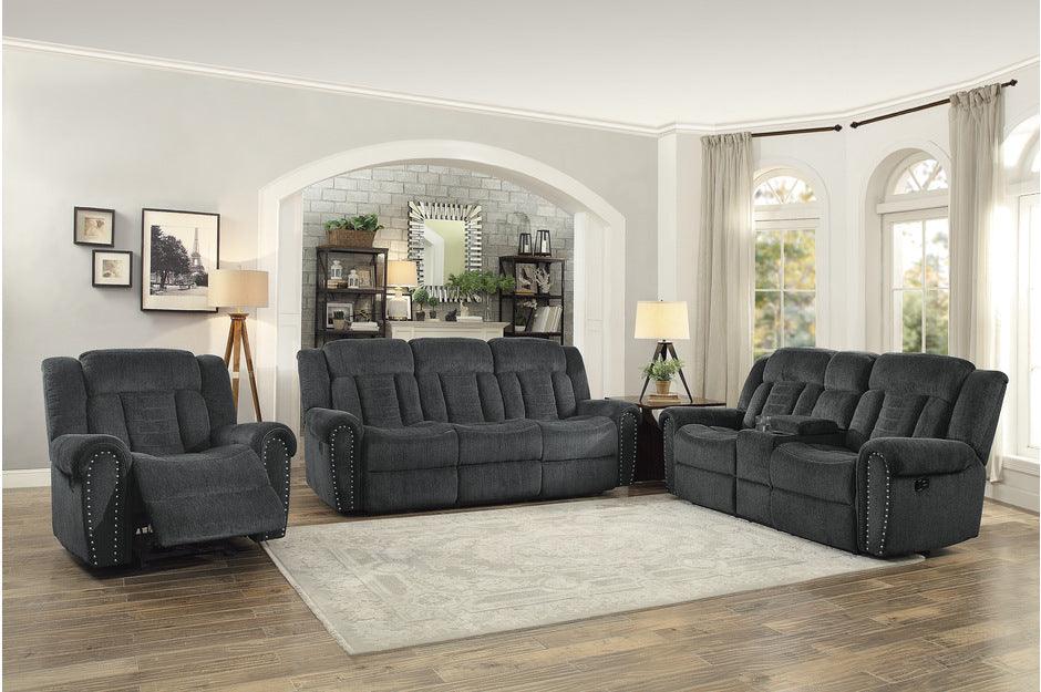 Homelegance - Nutmeg Charcoal Double Reclining Sofa - 9901Cc-3