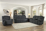 Homelegance - Nutmeg Charcoal Double Reclining Love Seat With Center Console - 9901Cc-2