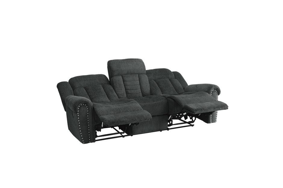 Homelegance - Nutmeg Charcoal Double Reclining Sofa - 9901Cc-3