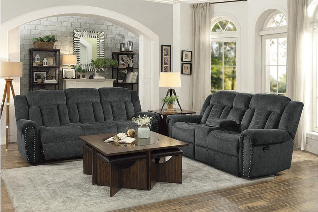 Homelegance - Nutmeg Charcoal 2 Piece Sofa Set - 9901Cc-3-2