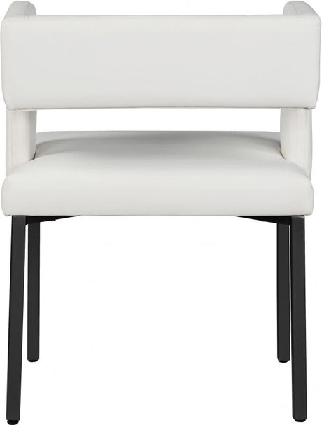 Meridian Furniture - Caleb Faux Leather Dining Chair Set Of 2 In White - 968White-C