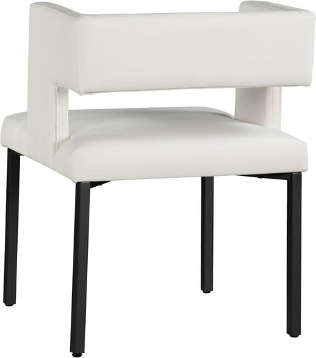 Meridian Furniture - Caleb Faux Leather Dining Chair Set Of 2 In White - 968White-C