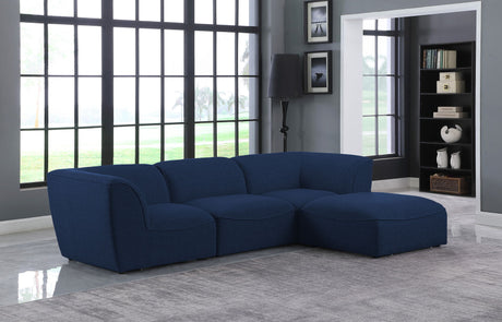 Miramar - Modular Sectional 4 Piece - Navy - Fabric - Home Elegance USA