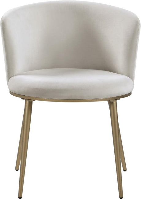 Meridian Furniture - Skylar Velvet Dining Chair Set Of 2 In Cream - 965Cream-C