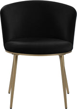 Meridian Furniture - Skylar Velvet Dining Chair Set Of 2 In Black - 965Black-C