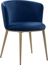 Meridian Furniture - Skylar Velvet Dining Chair Set Of 2 In Navy - 965Navy-C