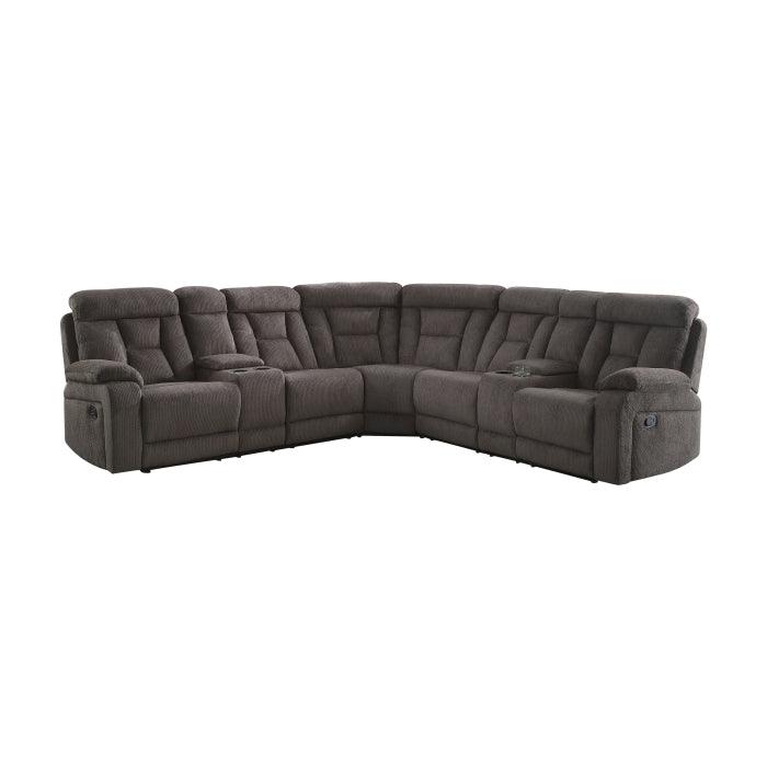 Homelegance - Rosnay Chocolate 3 Piece Sectional - 9914Ch-Sc