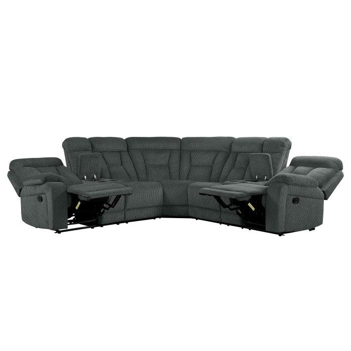 Homelegance - Rosnay Gray 3 Piece Sectional - 9914-Sc