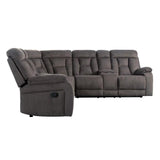 Homelegance - Rosnay Chocolate 3 Piece Sectional - 9914Ch-Sc