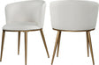 Skylar Faux Leather Dining Chair Set Of 2 In White - 965White-C | Meridian