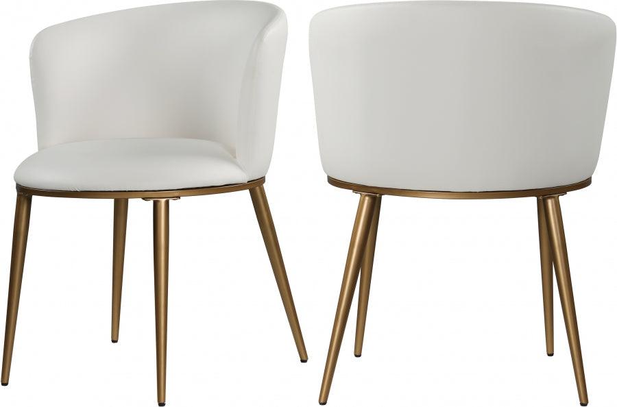 Meridian Furniture - Skylar Faux Leather Dining Chair Set Of 2 In White - 965White-C