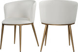 Meridian Furniture - Skylar Faux Leather Dining Chair Set Of 2 In White - 965White-C