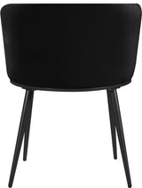 Meridian Furniture - Skylar Velvet Dining Chair Set Of 2 In Black - 966Black-C