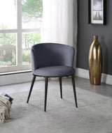 Meridian Furniture - Skylar Velvet Dining Chair Set Of 2 In Grey - 966Grey-C