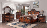 Rosewood - Queen Bed & 1 Nightstand & Dresser & Mirror & Chest - Home Elegance USA