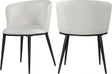 Skylar Faux Leather Dining Chair Set Of 2 In White - 966White-C | Meridian