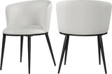 Meridian Furniture - Skylar Faux Leather Dining Chair Set Of 2 In White - 966White-C