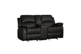 Homelegance - Clarkdale Black 3 Piece Living Room Set - 9928Blk-3-2-1