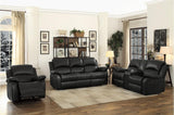 Homelegance - Clarkdale Black Double Glider Reclining Love Seat With Center Console - 9928Blk-2