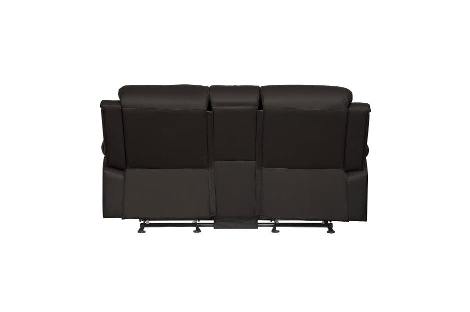 Homelegance - Clarkdale Dark Brown Double Glider Reclining Love Seat With Center Console - 9928Dbr-2