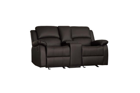Homelegance - Clarkdale Dark Brown Double Glider Reclining Love Seat With Center Console - 9928Dbr-2