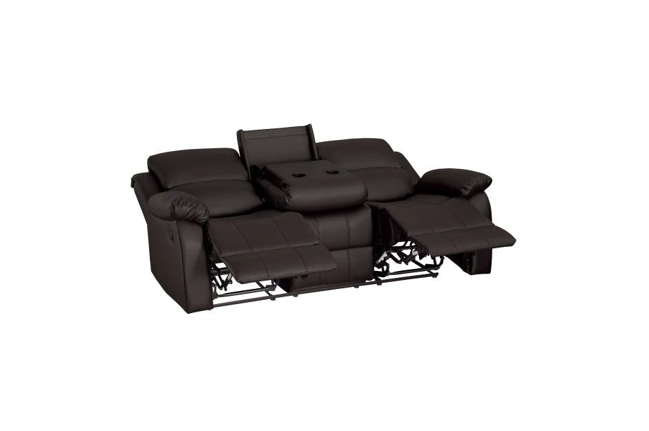 Homelegance - Clarkdale Dark Brown Double Reclining Sofa With Center Drop-Down Cup Holders - 9928Dbr-3