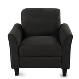 Living Room Furniture chair  and 3-seat Sofa (Black) Home Elegance USA