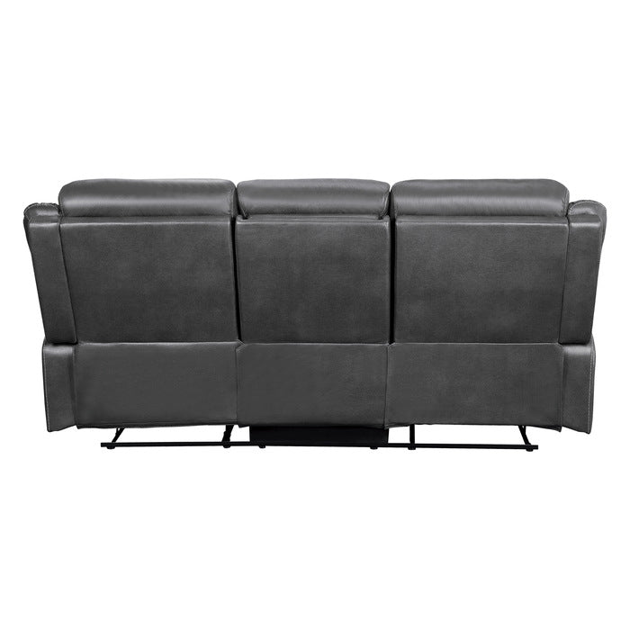 Homelegance - Yerba Double Lay Flat Reclining Sofa In Dark Grey - 9990Gy-3