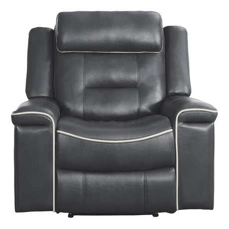 Homelegance - Darwan Lay Flat Reclining Chair in Dark Grey - 9999DG-1