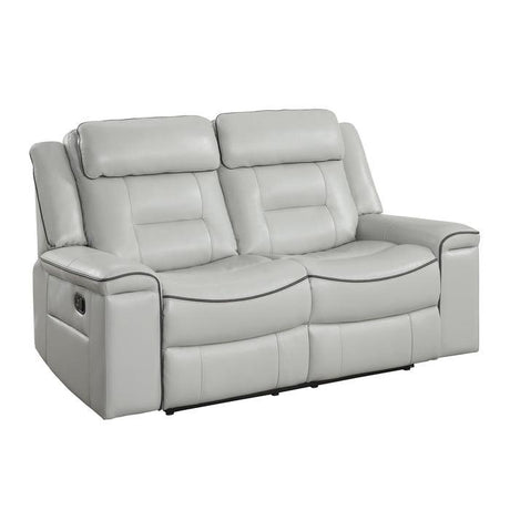 Darwan Double Lay Flat Reclining Loveseat In Light Grey 9999Gy - 2 | Homelegance | Home Elegance USA