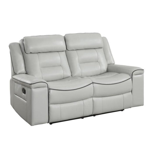 Darwan Double Lay Flat Reclining Loveseat In Light Grey 9999Gy - 2 | Homelegance | Home Elegance USA