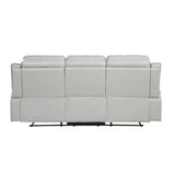 Darwan Double Lay Flat Reclining Sofa In Light Grey 9999Gy - 3 | Homelegance | Home Elegance USA