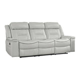 Darwan Double Lay Flat Reclining Sofa In Light Grey 9999Gy - 3 | Homelegance | Home Elegance USA