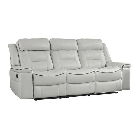 Darwan Double Lay Flat Reclining Sofa In Light Grey 9999Gy - 3 | Homelegance | Home Elegance USA