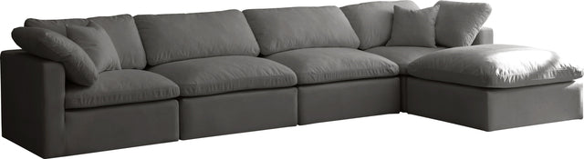 Plush - Cloud Modular Sectional 4 Piece - Grey - Fabric - Home Elegance USA