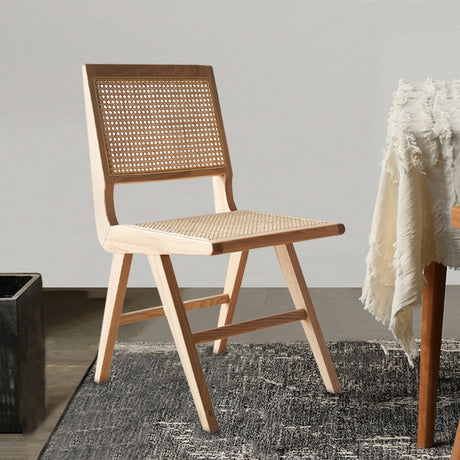 Natural Wood Chair (Set Of 2) - Home Elegance USA