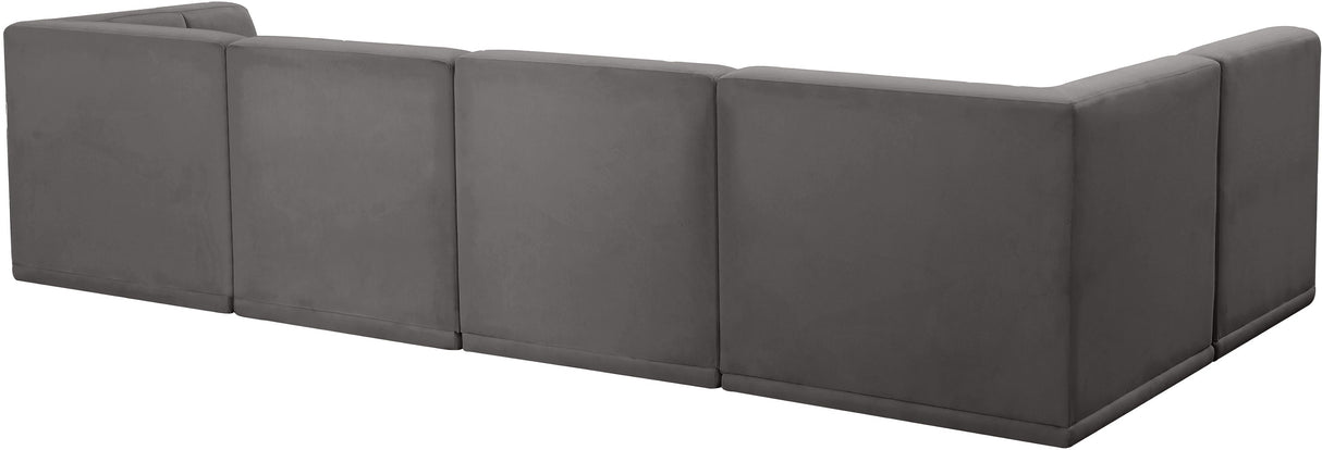 Relax - Modular Sectional 5 Piece - Gray - Fabric - Home Elegance USA