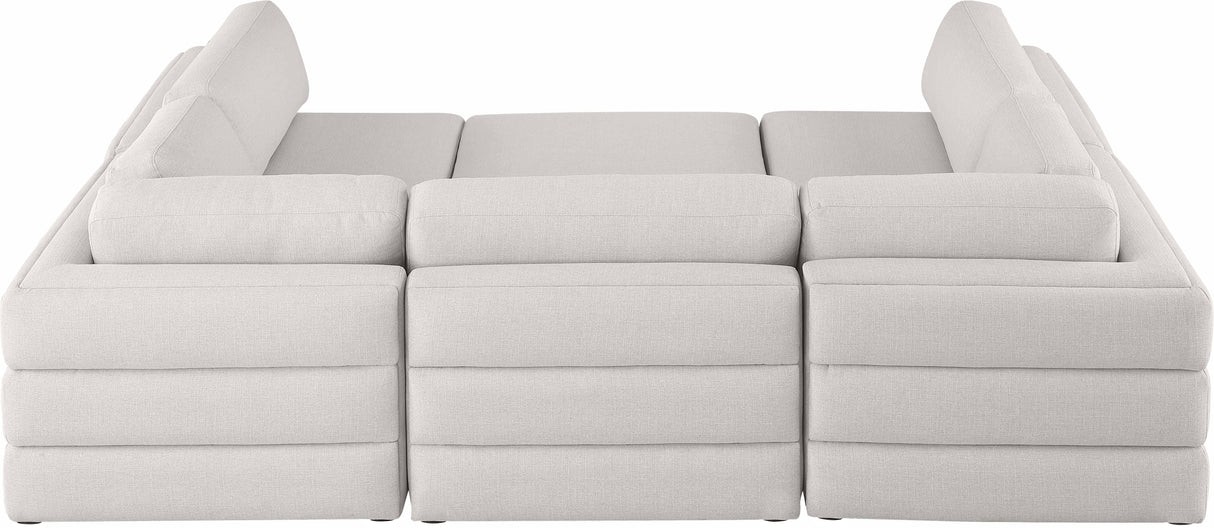 Beckham - Modular Sectional 6 Piece - Beige - Fabric - Home Elegance USA