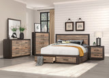 Contemporary Two-Tone Finish 1pc Chest of Drawers Faux-Wood Veneer Bedroom Furniture - Home Elegance USA