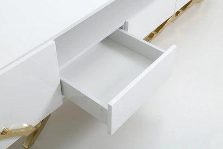 Vig Furniture - Modrest Legend Modern White & Gold Tv Stand - Vgvctv8111-Whtgld