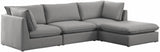 Mackenzie - Modular Sectional 4 Piece - Gray - Fabric - Home Elegance USA