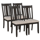 TREXM Industrial Style Wooden Dining Chairs with Ergonomic Design, Set of 4 (Espresso) - Home Elegance USA