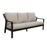 7 Piece Sofa Seating Group with Taupe Cushions, Liberty Bronze