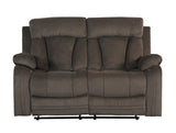 Global United Reclining Transitional Microfiber Fabric Loveseat