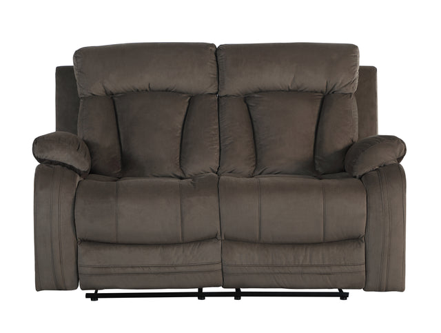 Global United Reclining Transitional Microfiber Fabric Loveseat