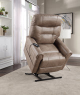 Classic Rolled Arm Power Lift-Chair Recliner - Heat, Adjustable Massage - Plush Seating, High-Grade Polyester Fabric Home Elegance USA