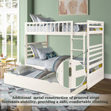 Orisfur. Twin Bunk Beds for Kids with Safety Rail and Movable Trundle bed - Home Elegance USA