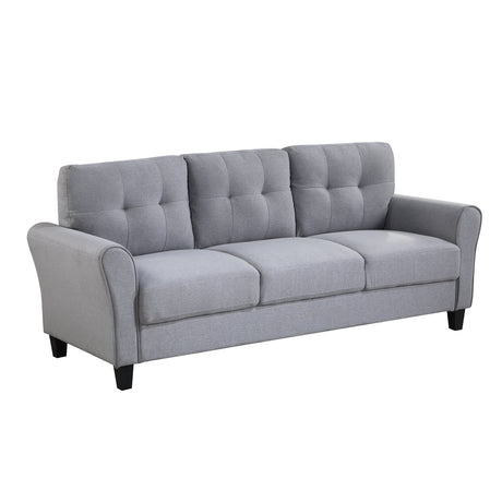 79.9" Modern Living Room Sofa Linen Upholstered Couch Furniture for Home or Office ,Light Grey*Blue,(3 - Seat,Old Sku:WF288519AAC) - WF300332AAC - image - 1