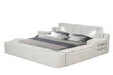 Zoya Smart Multifunctional King Size Bed Made with Wood in Ice - Home Elegance USA